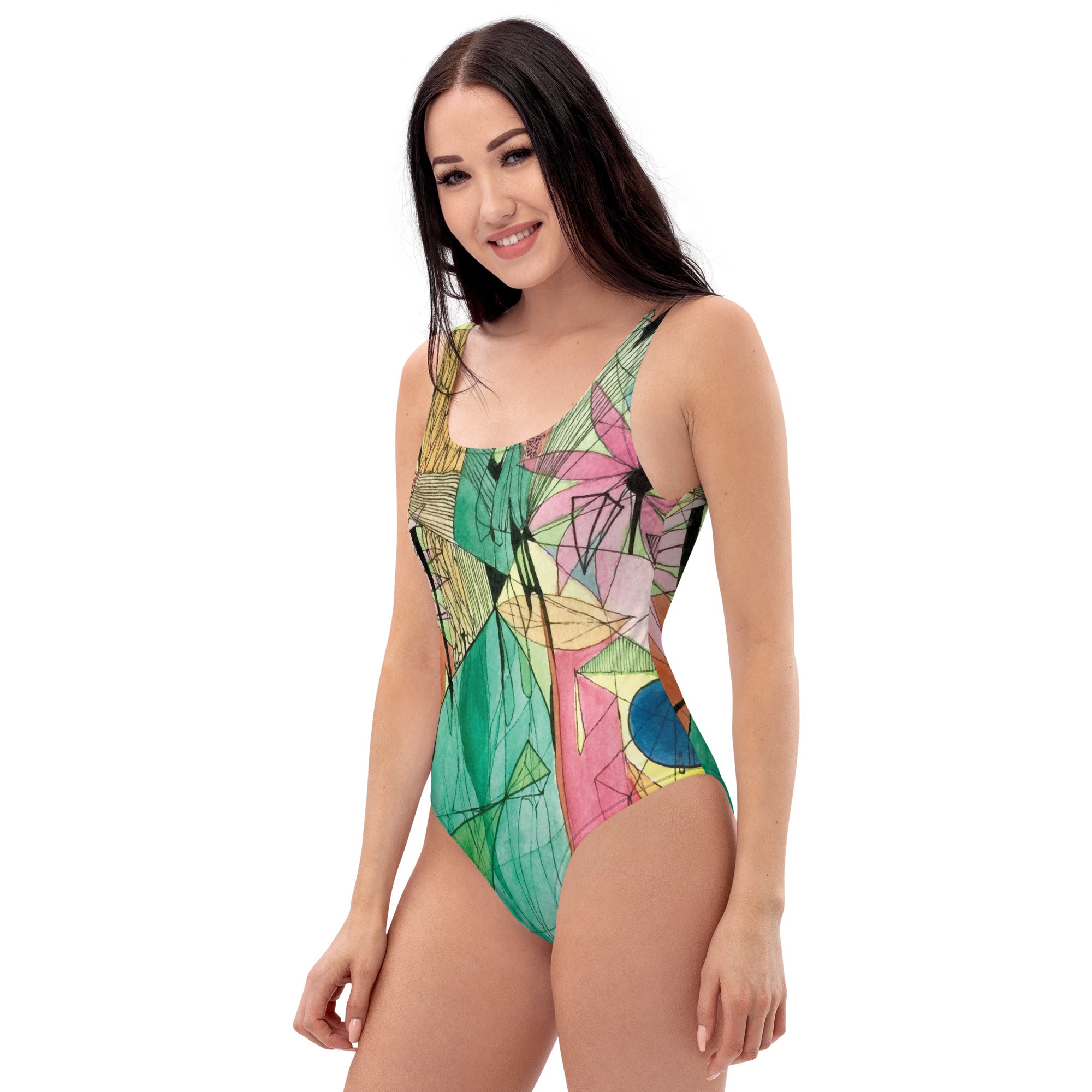 Flower One-Piece Swimsuit
