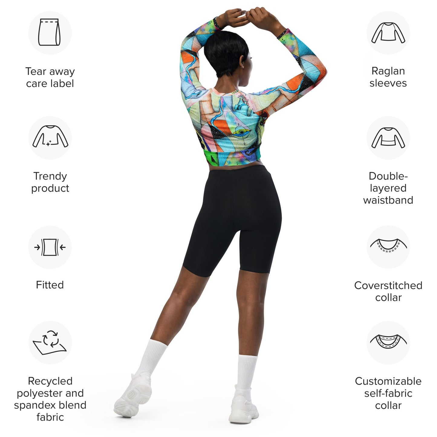 Elemental long-sleeve crop top
