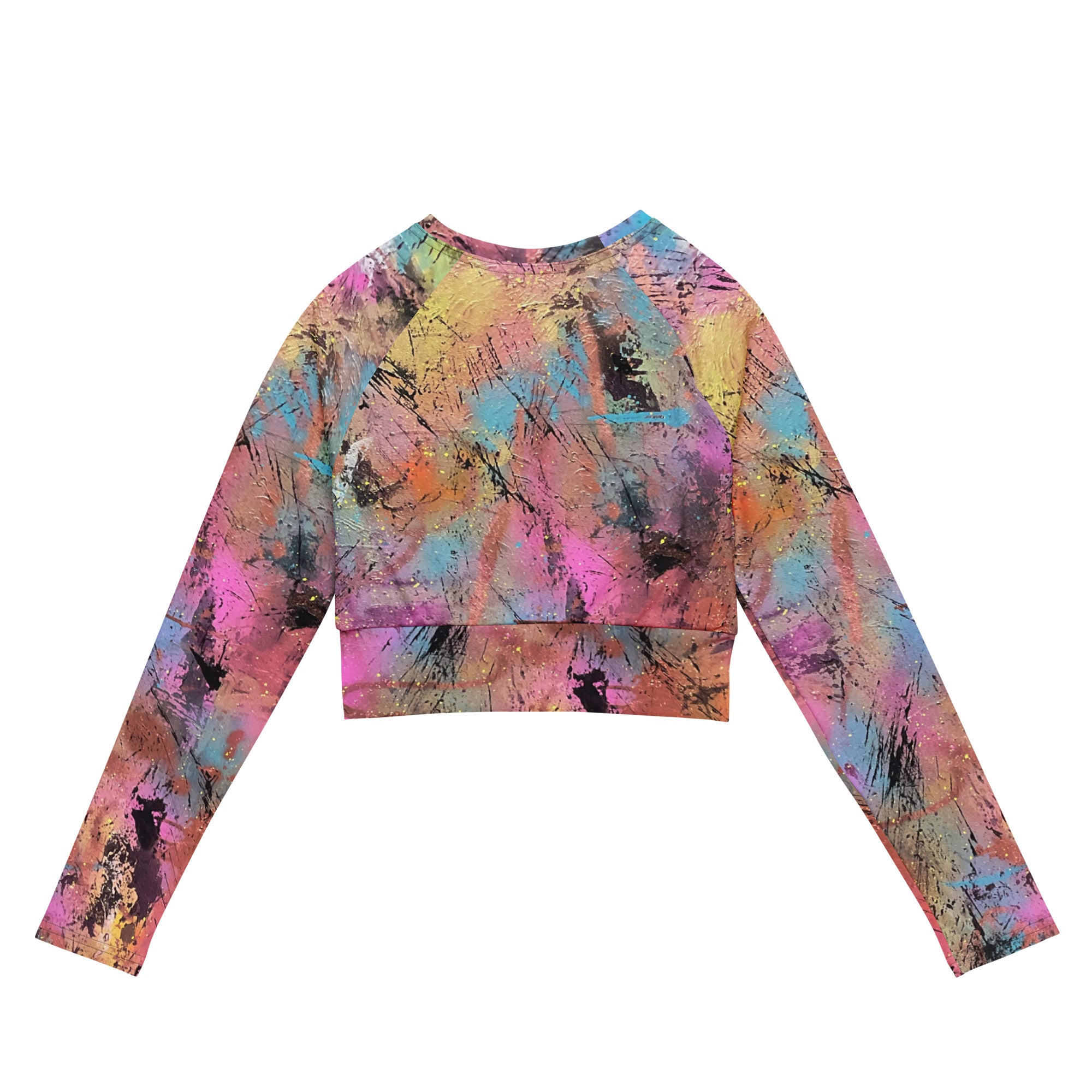 Panter long-sleeve crop top