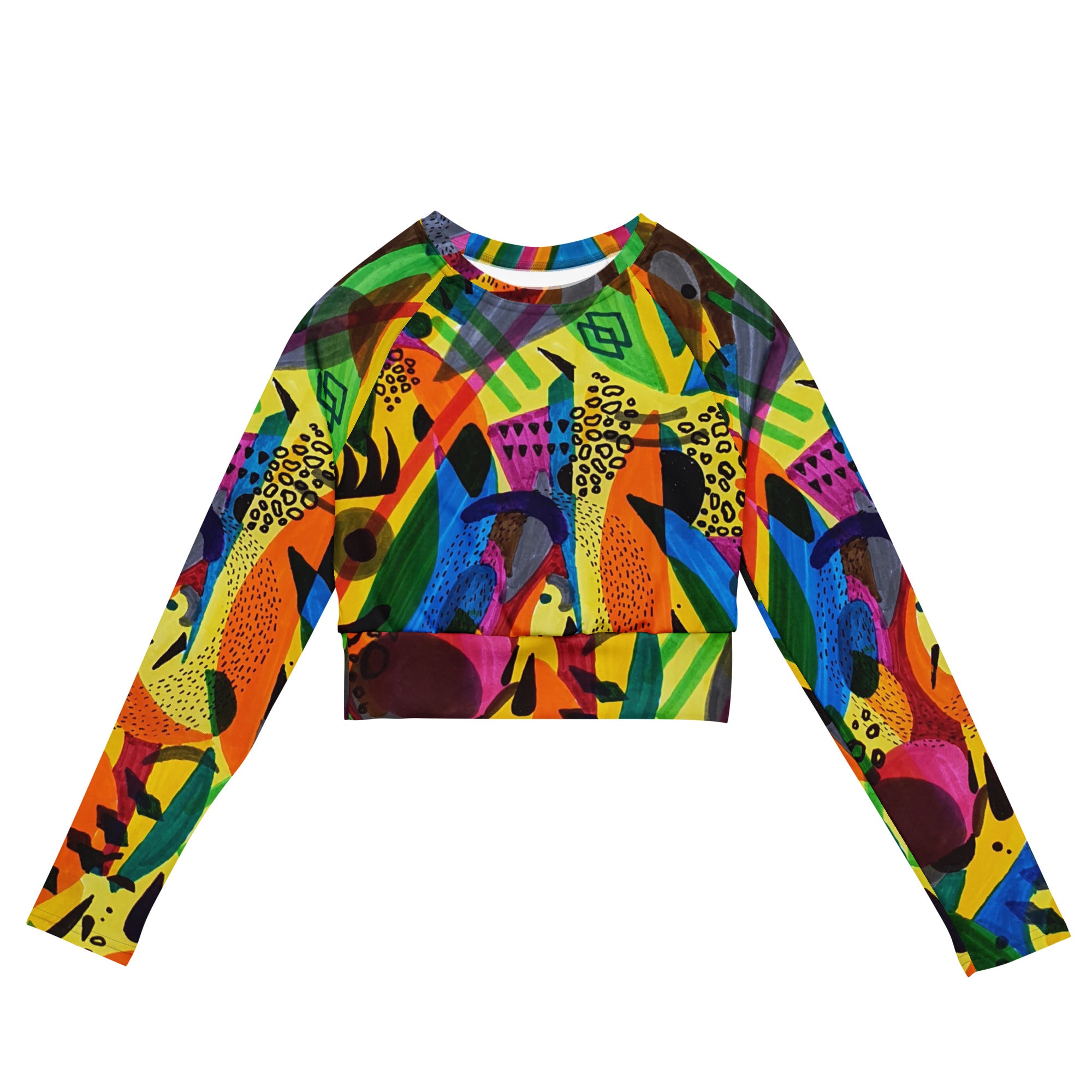 Spirit long-sleeve crop top