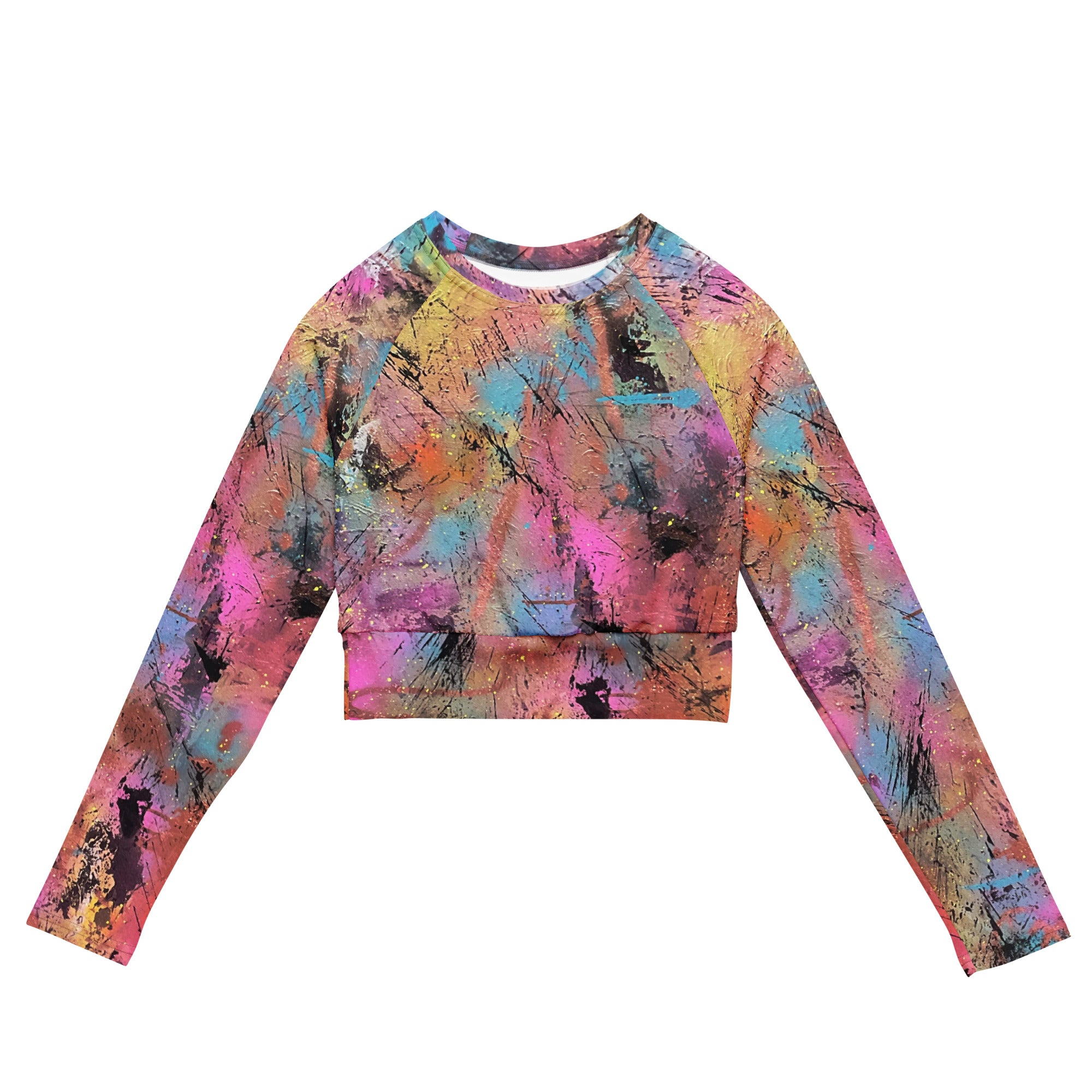 Panter long-sleeve crop top