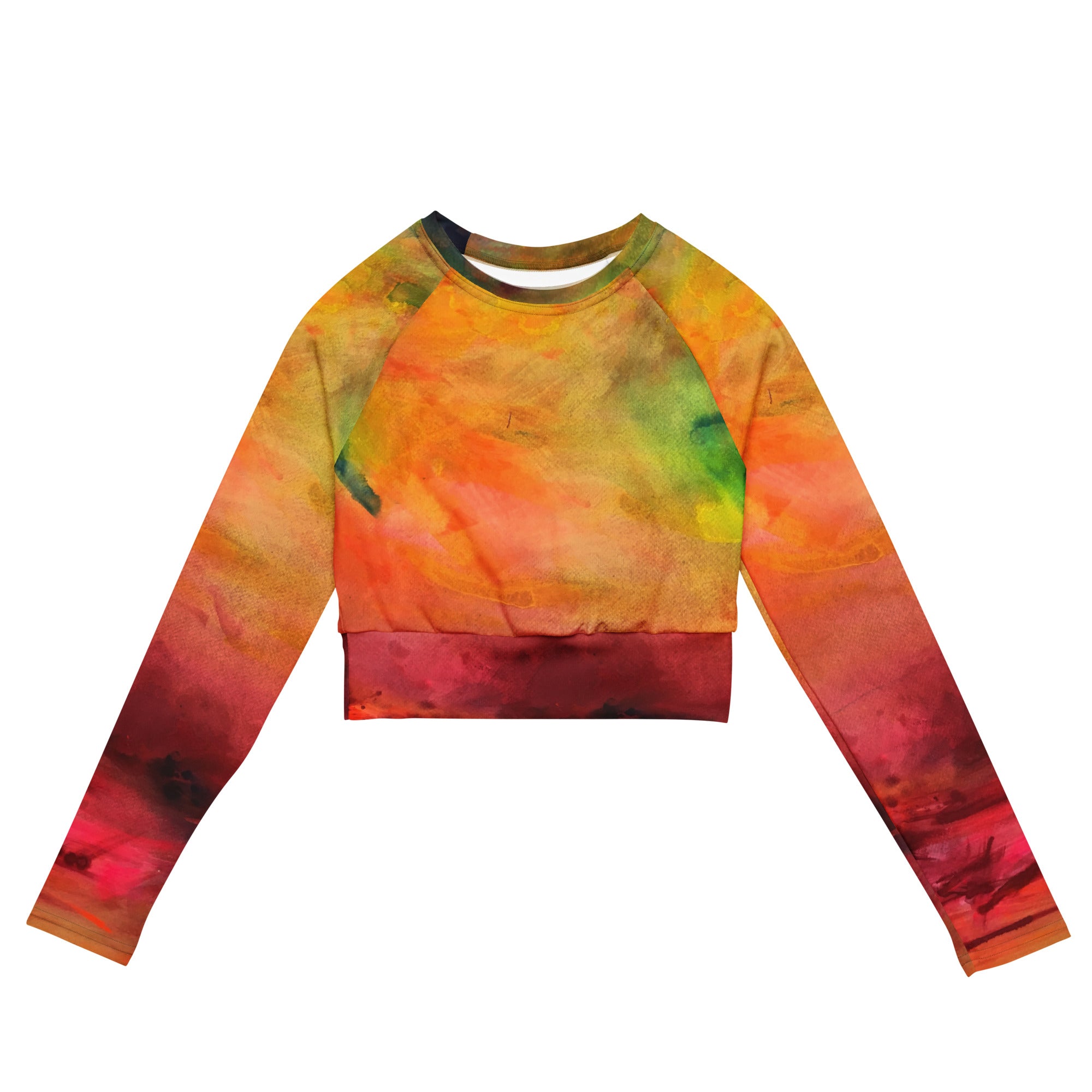 Ink long-sleeve crop top