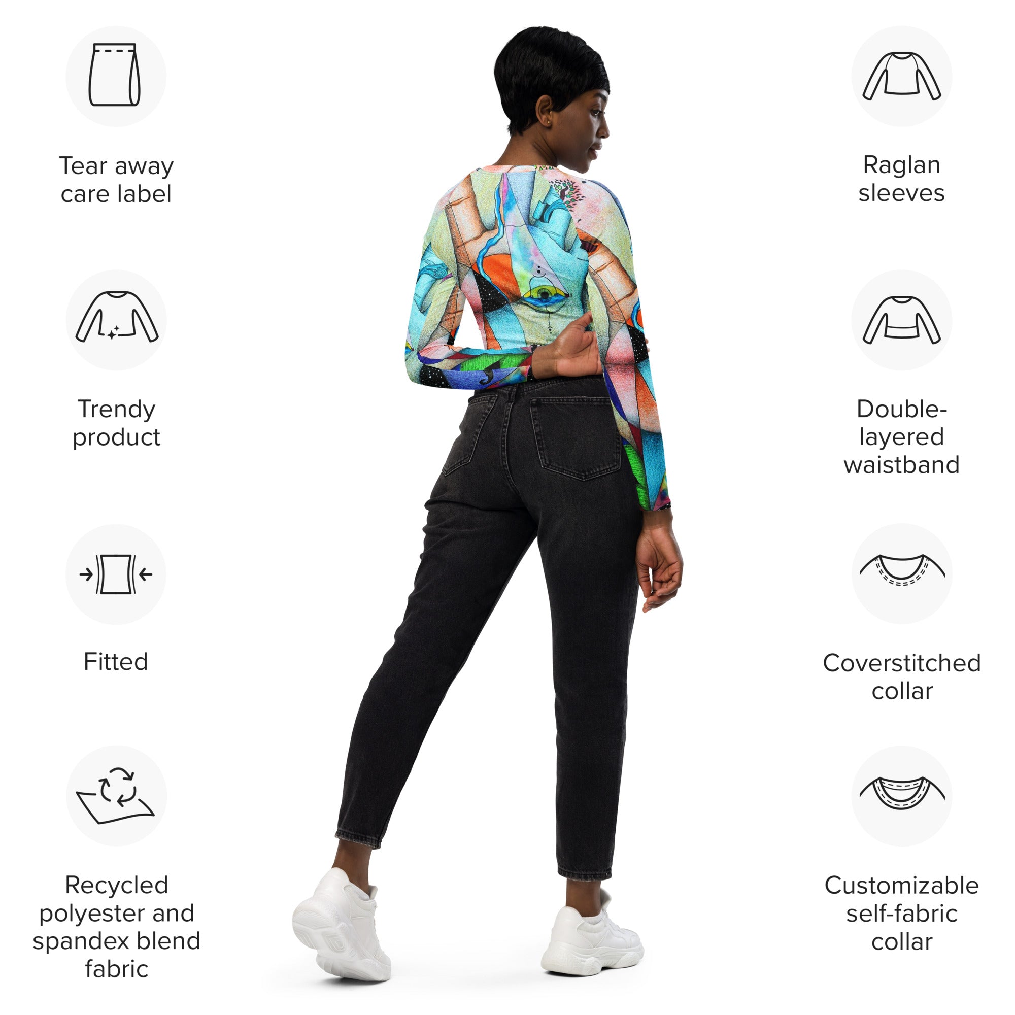 Elemental long-sleeve crop top