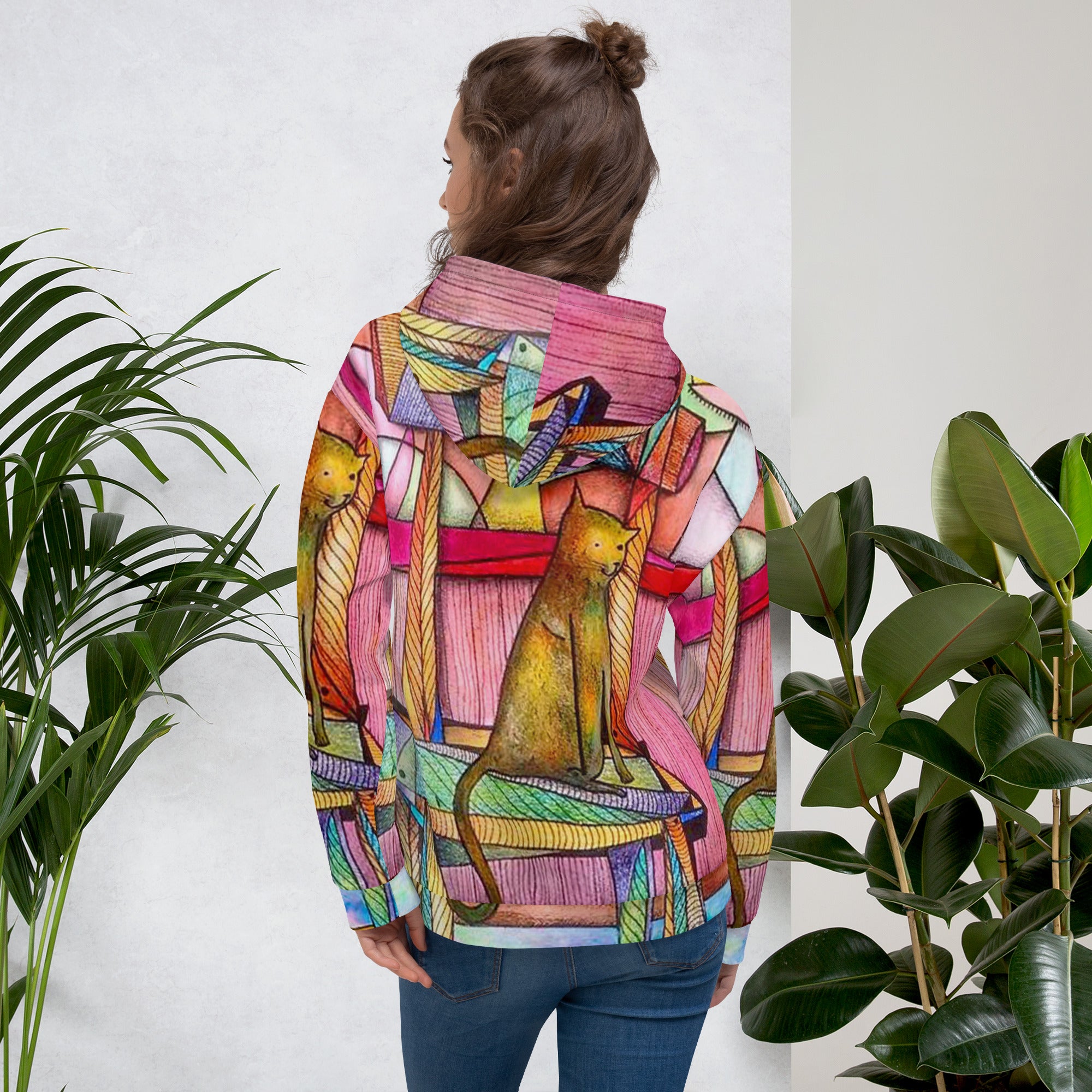 Cat on chair Unisex Hoodie