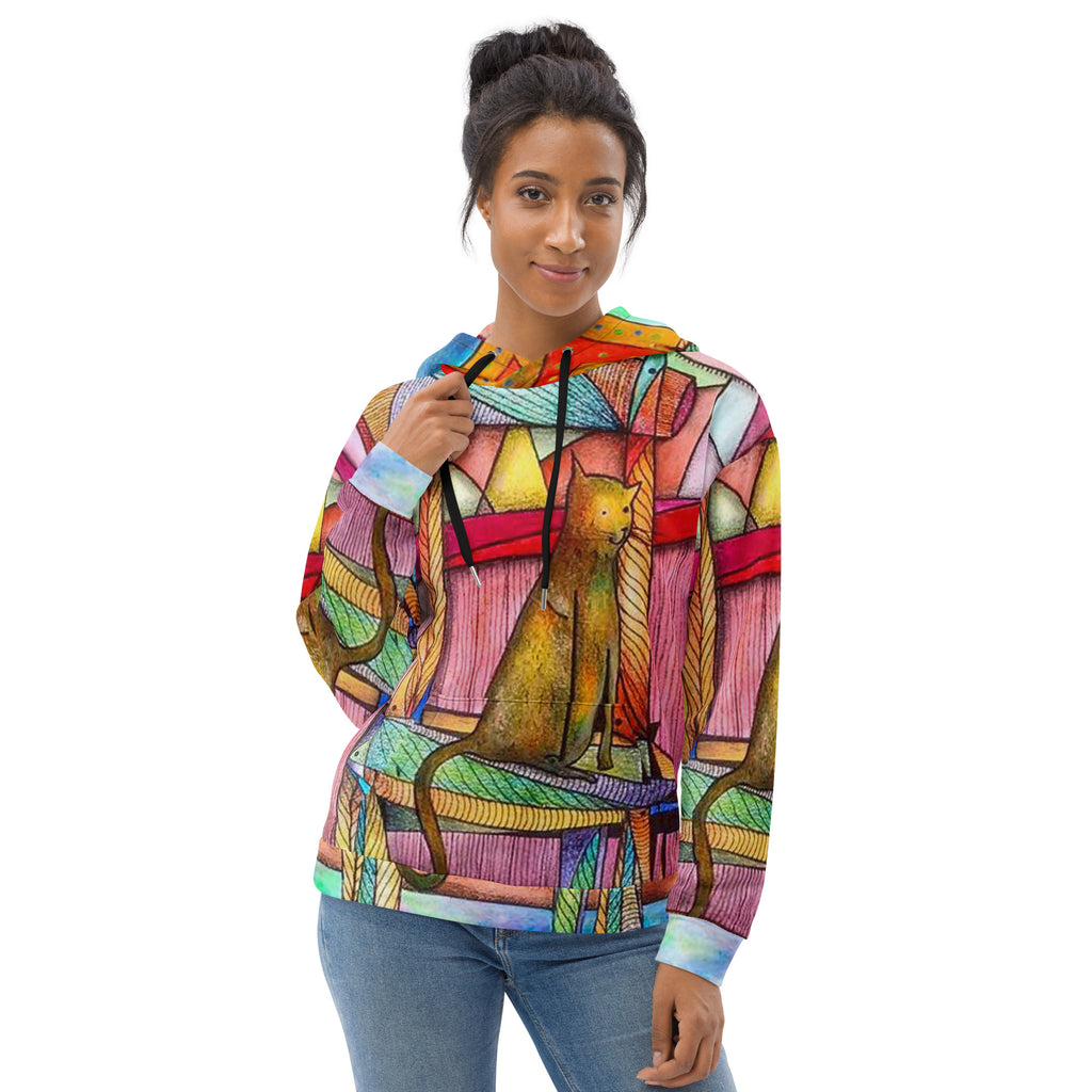 Cat on chair Unisex Hoodie
