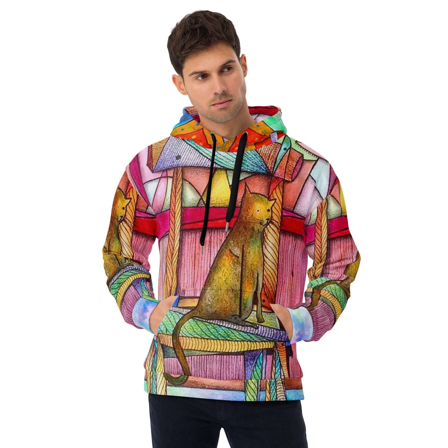 Cat on chair Unisex Hoodie