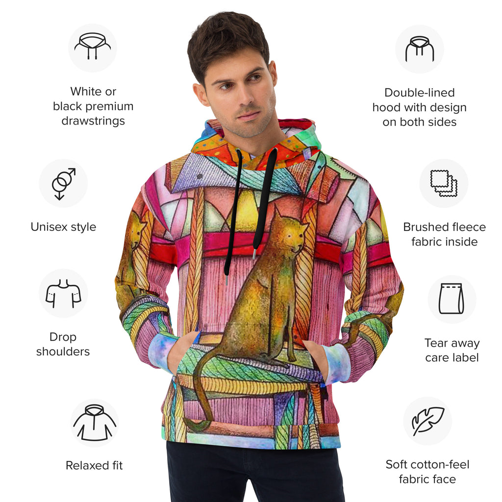 Cat on chair Unisex Hoodie