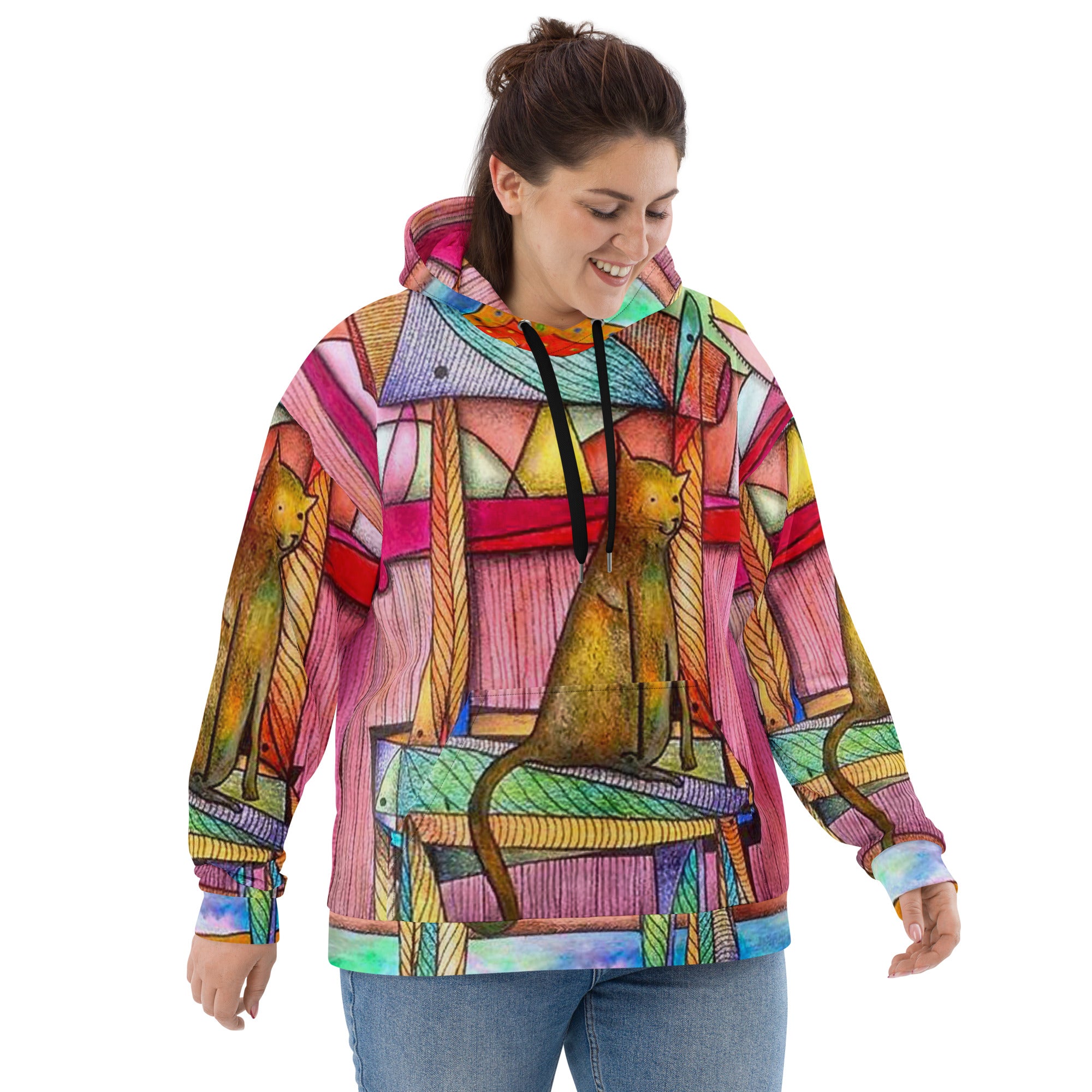 Cat on chair Unisex Hoodie