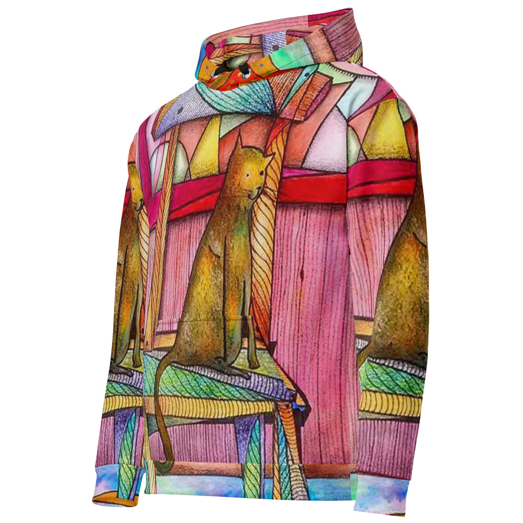 Cat on chair Unisex Hoodie