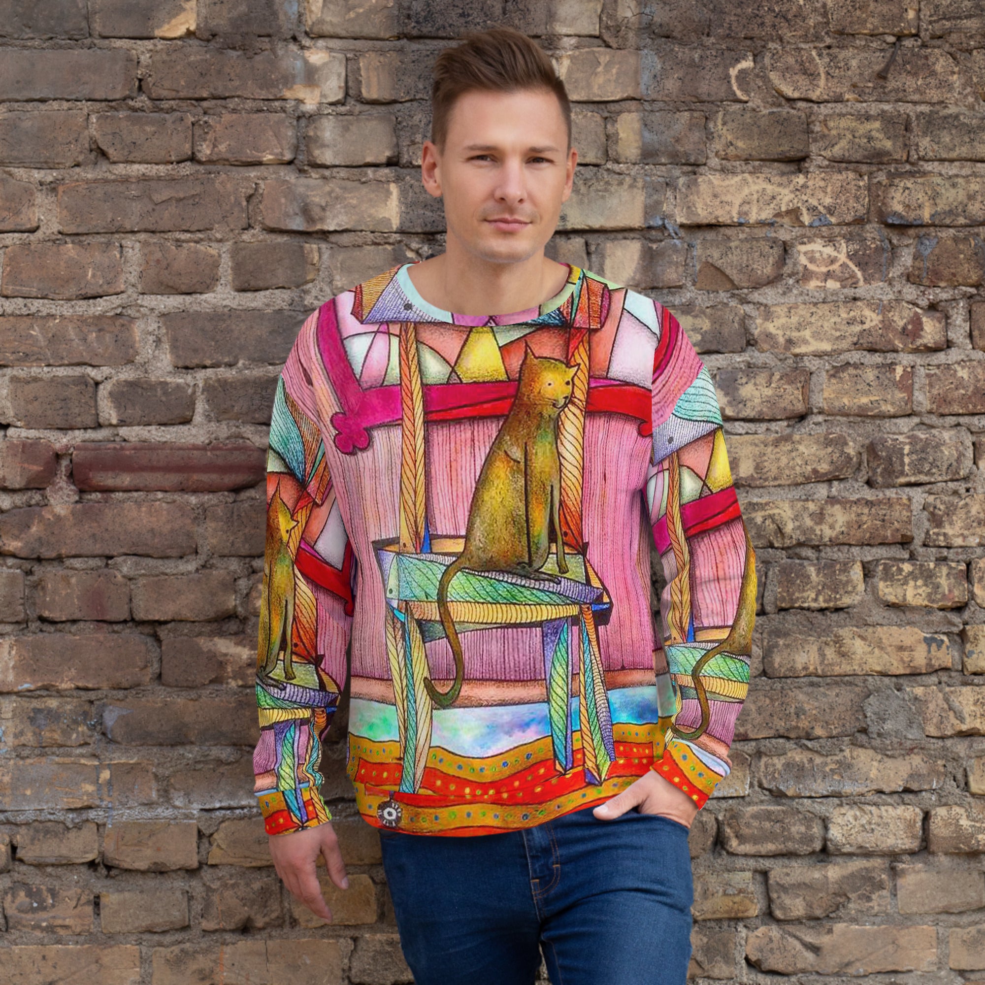 Cat on chair Sweatshirt