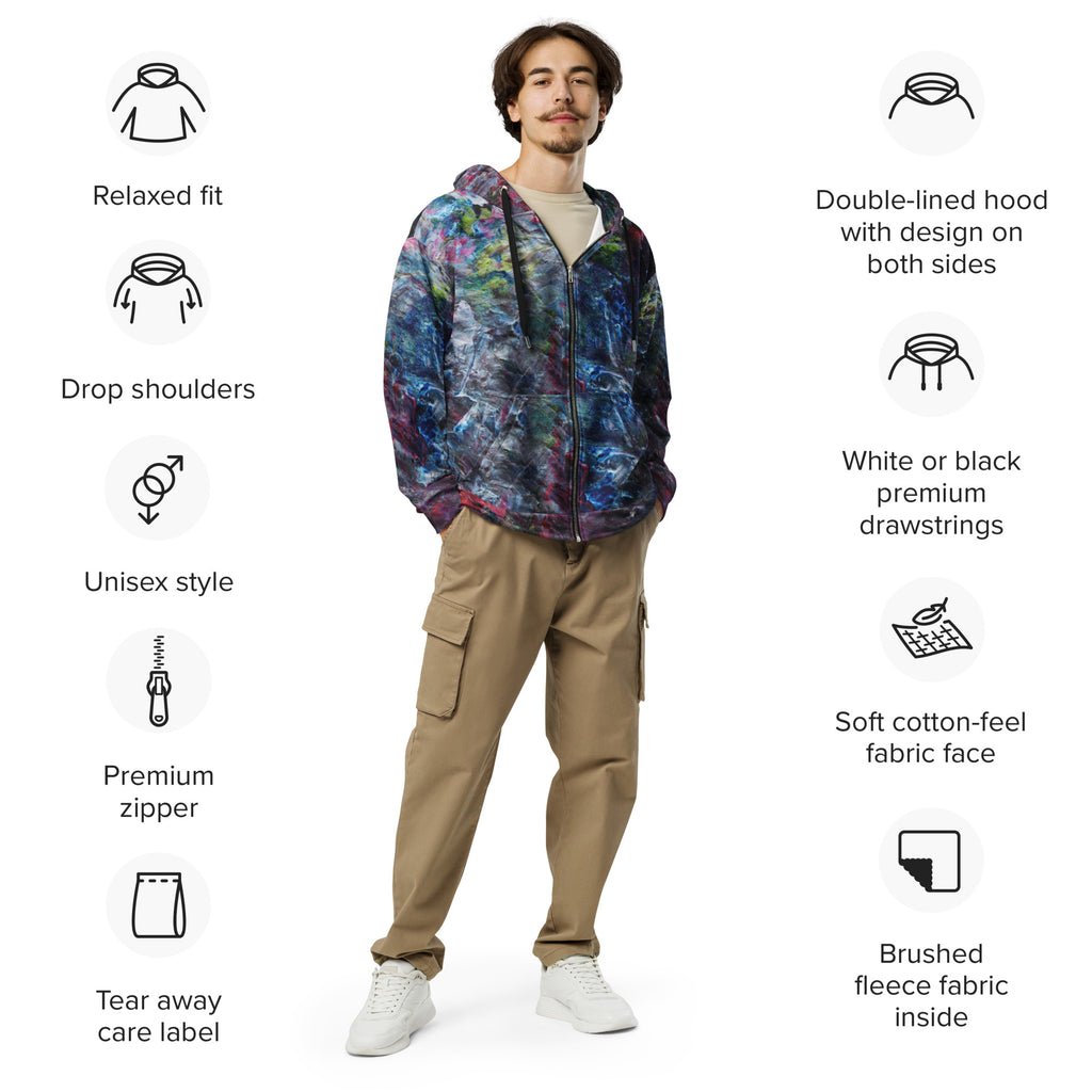 Petroleum zip hoodie