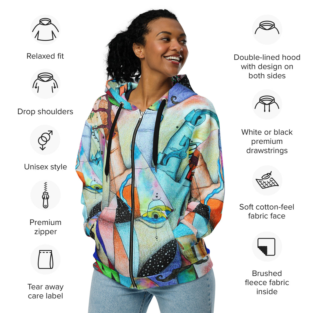 Elemental zip hoodie