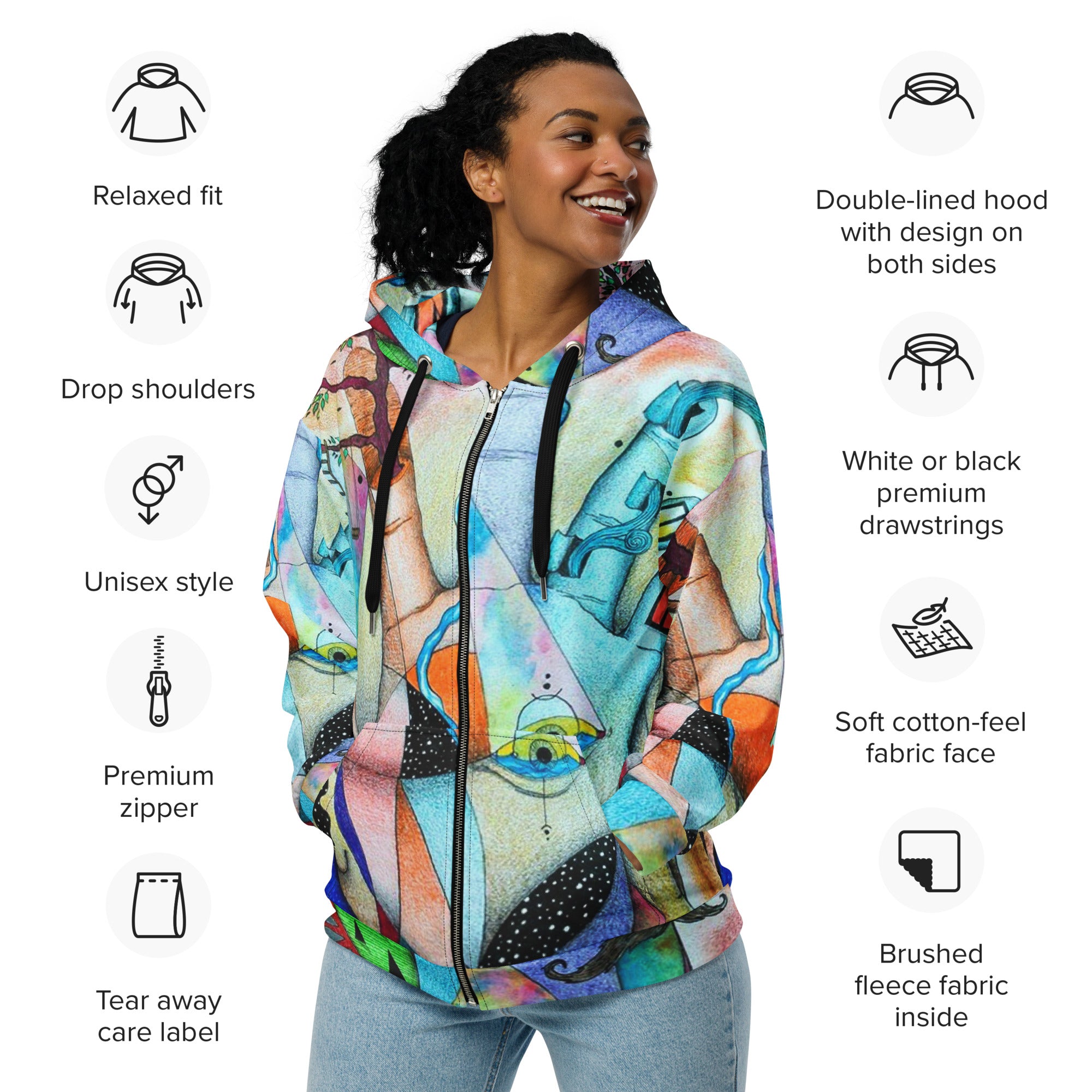 Elemental zip hoodie