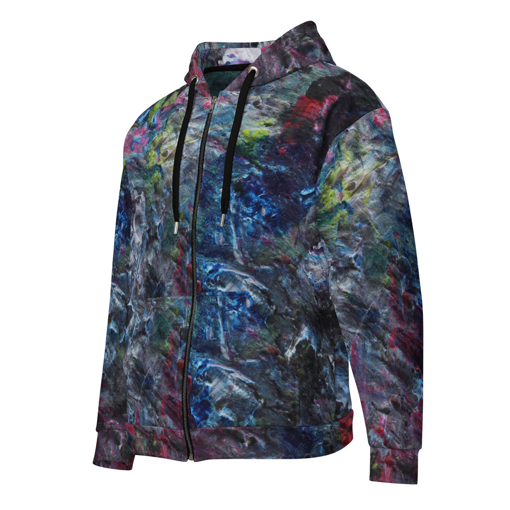 Petroleum zip hoodie