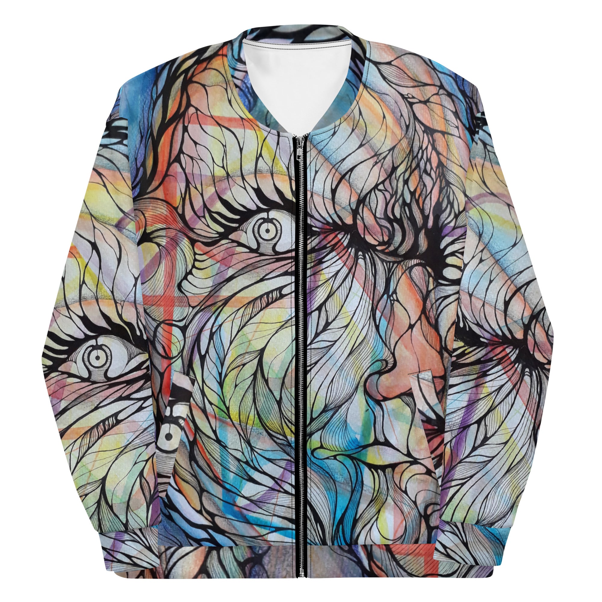 Metal liquid Bomber Jacket