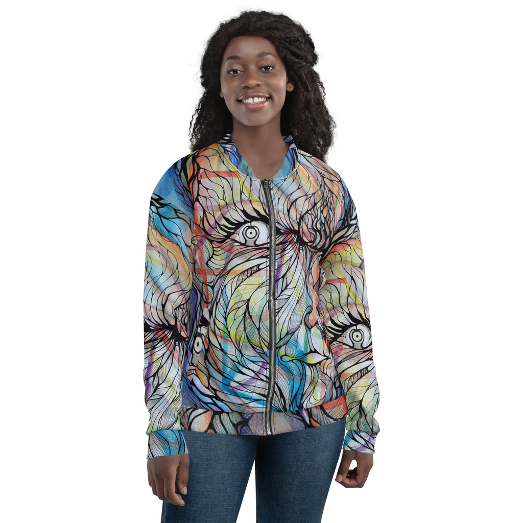 Metal liquid Bomber Jacket