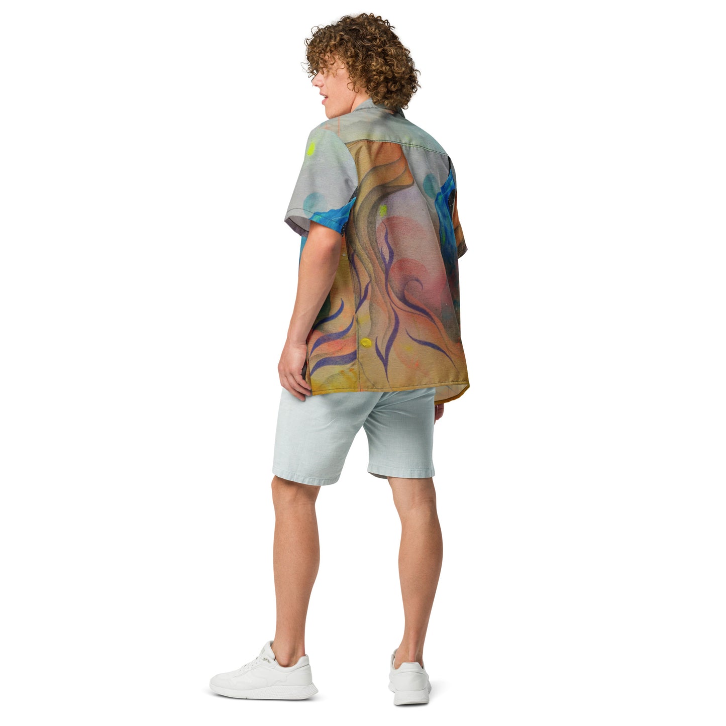 Cosmic teapot button shirt