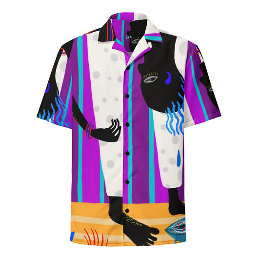 Hair button shirt