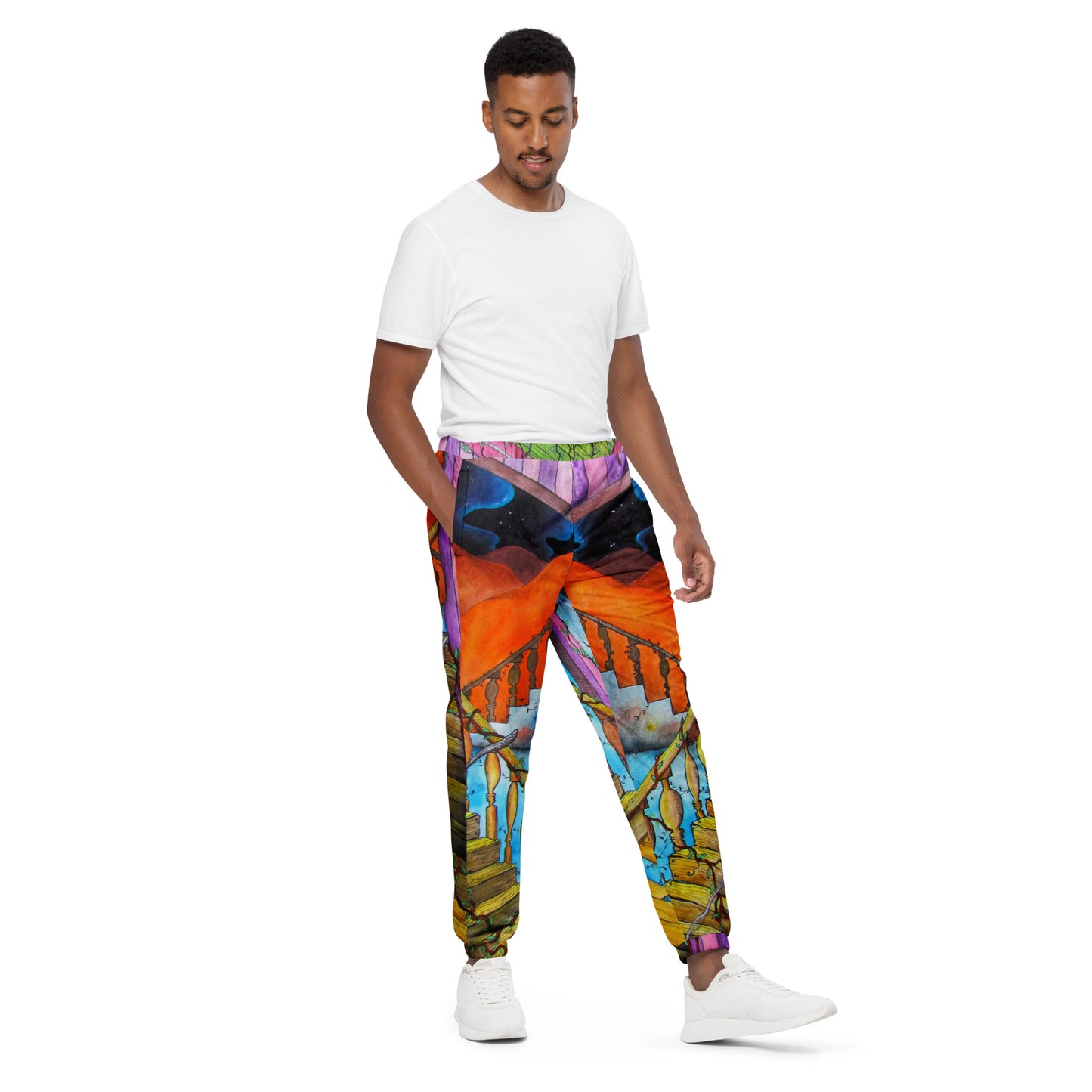 Stairs track pants