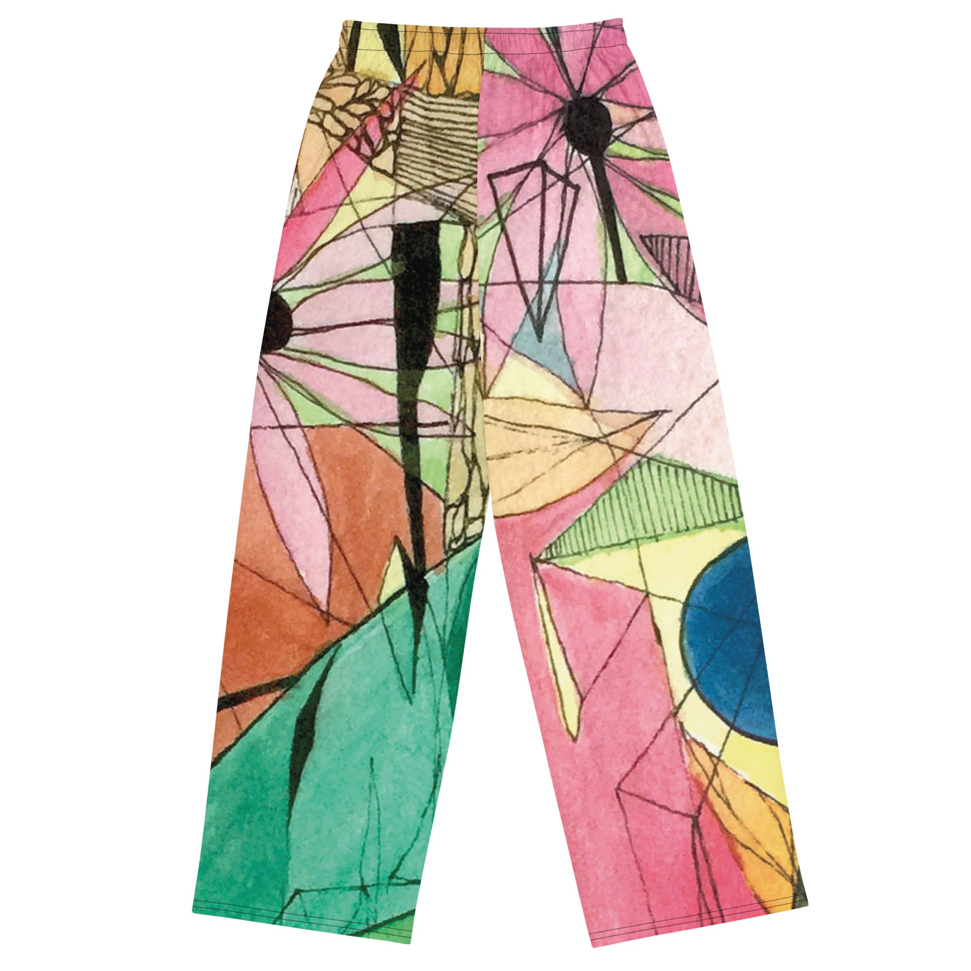 Flowers wide-leg pants