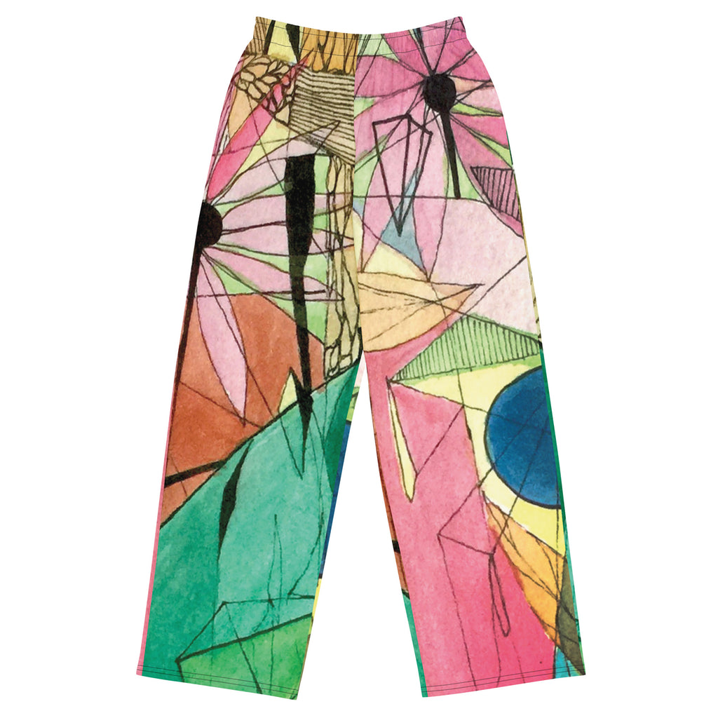 Flowers wide-leg pants