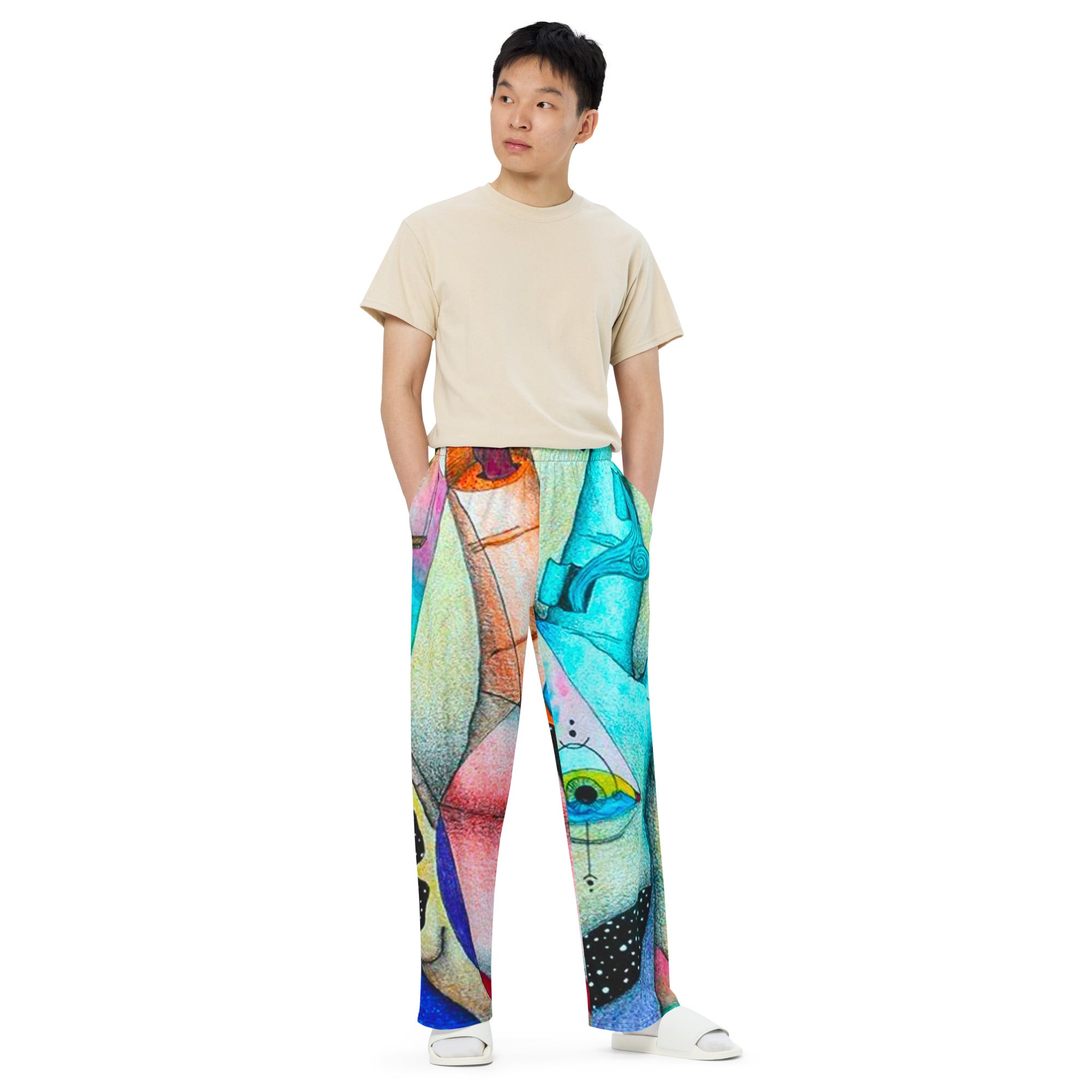Elemental wide-leg pants