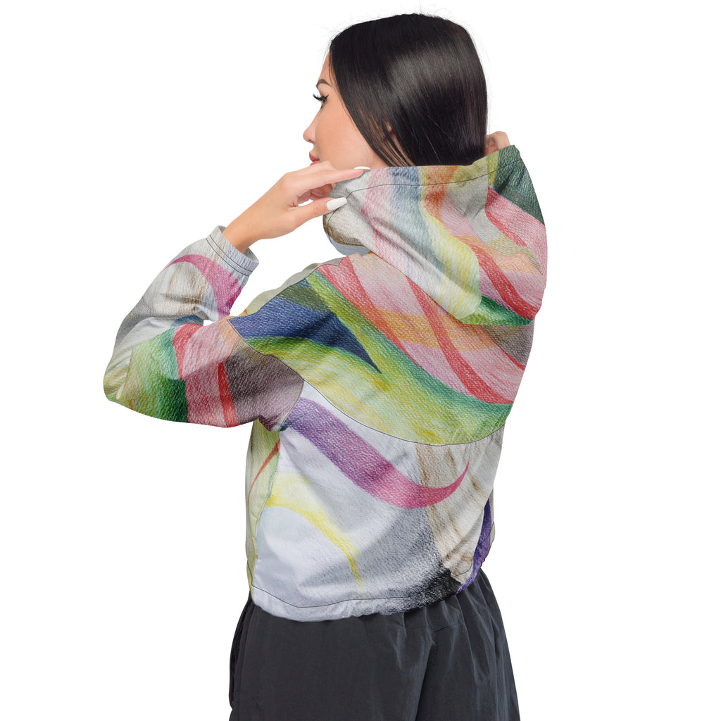 Color contact cropped windbreaker