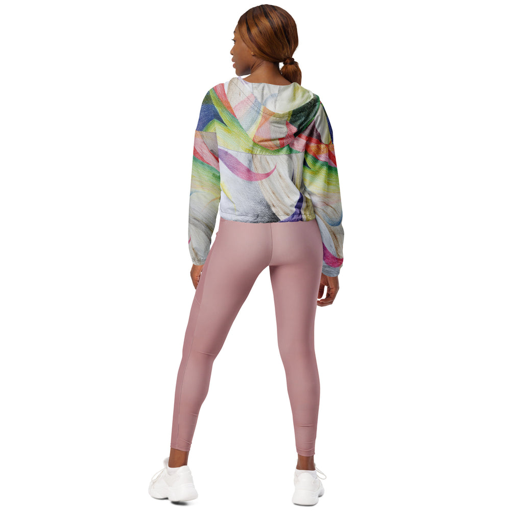 Color contact cropped windbreaker