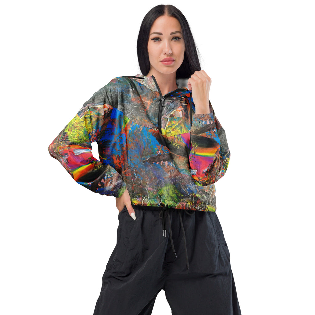Neón cropped windbreaker