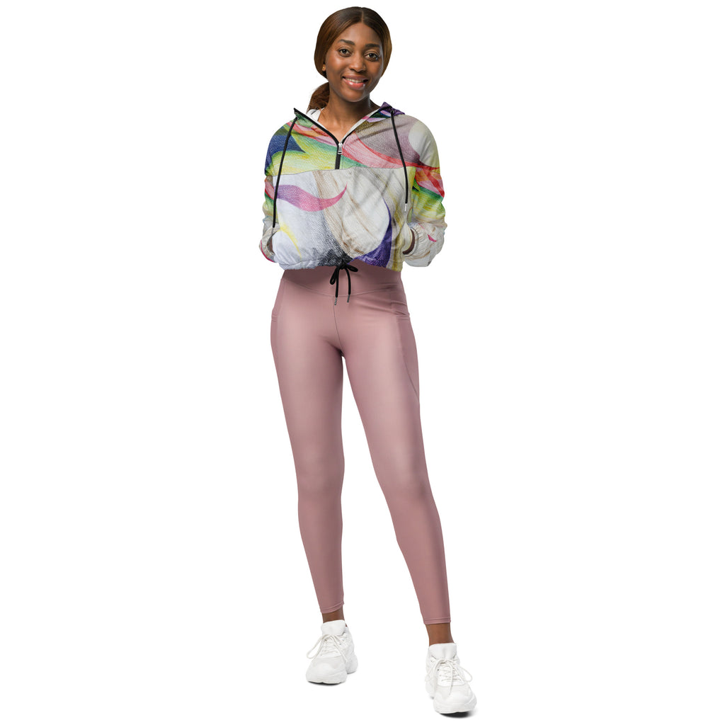 Color contact cropped windbreaker