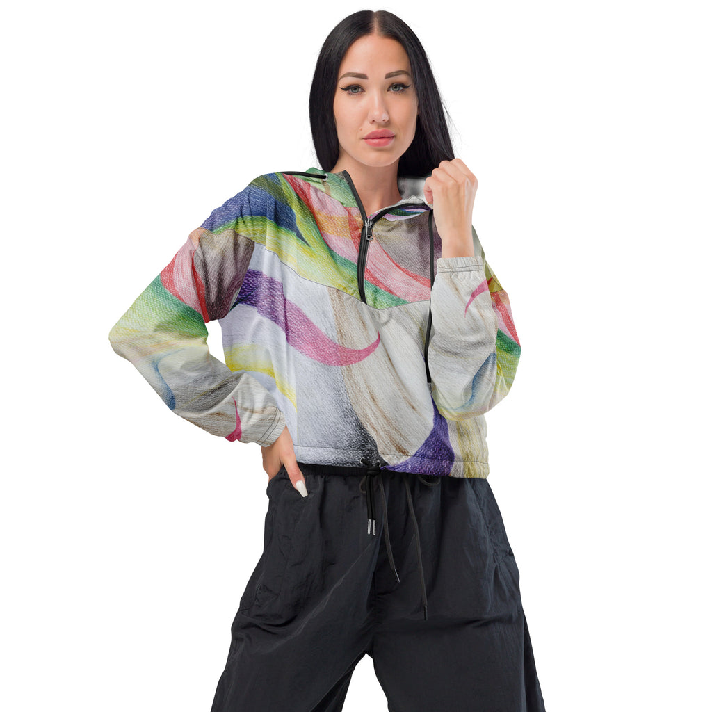 Color contact cropped windbreaker
