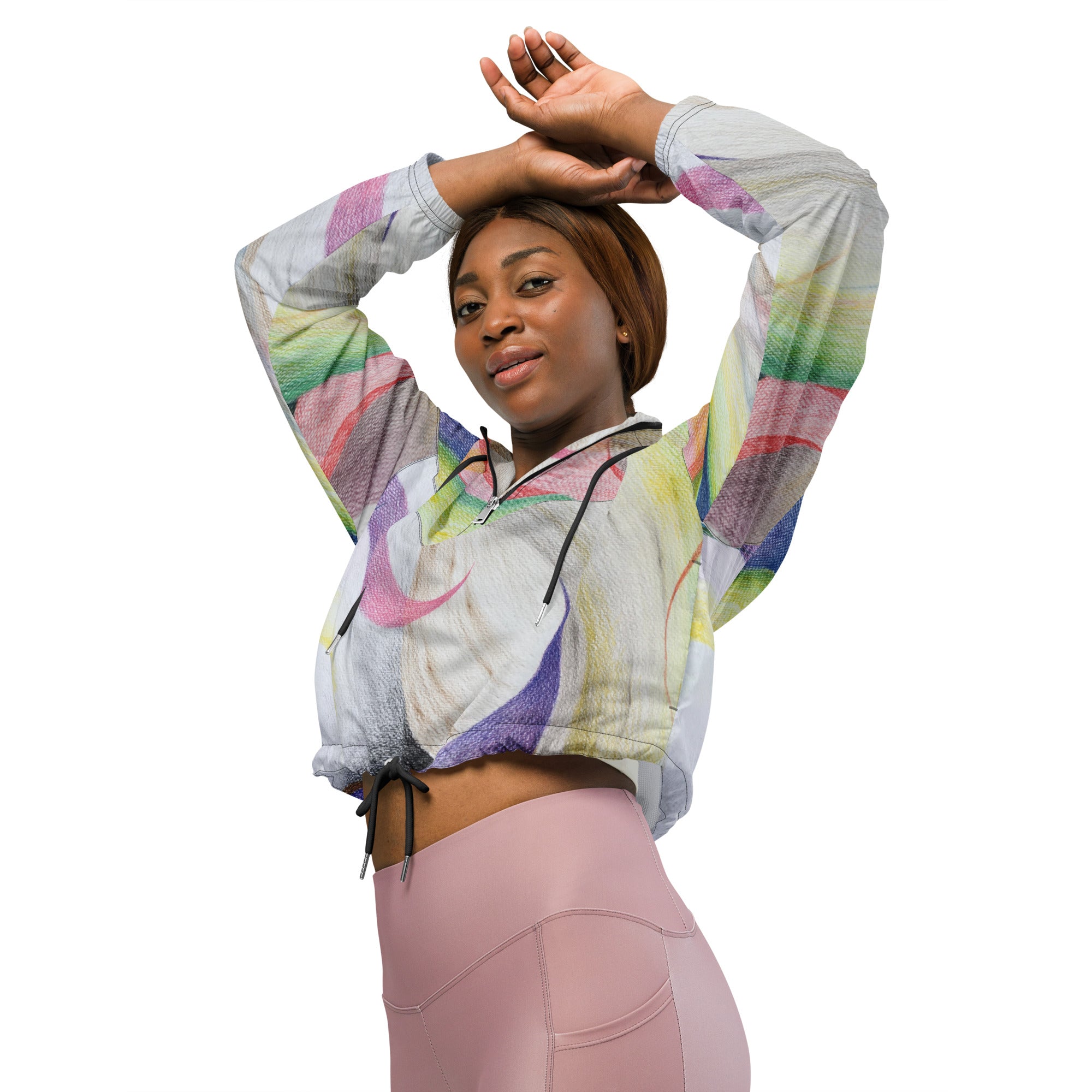 Color contact cropped windbreaker