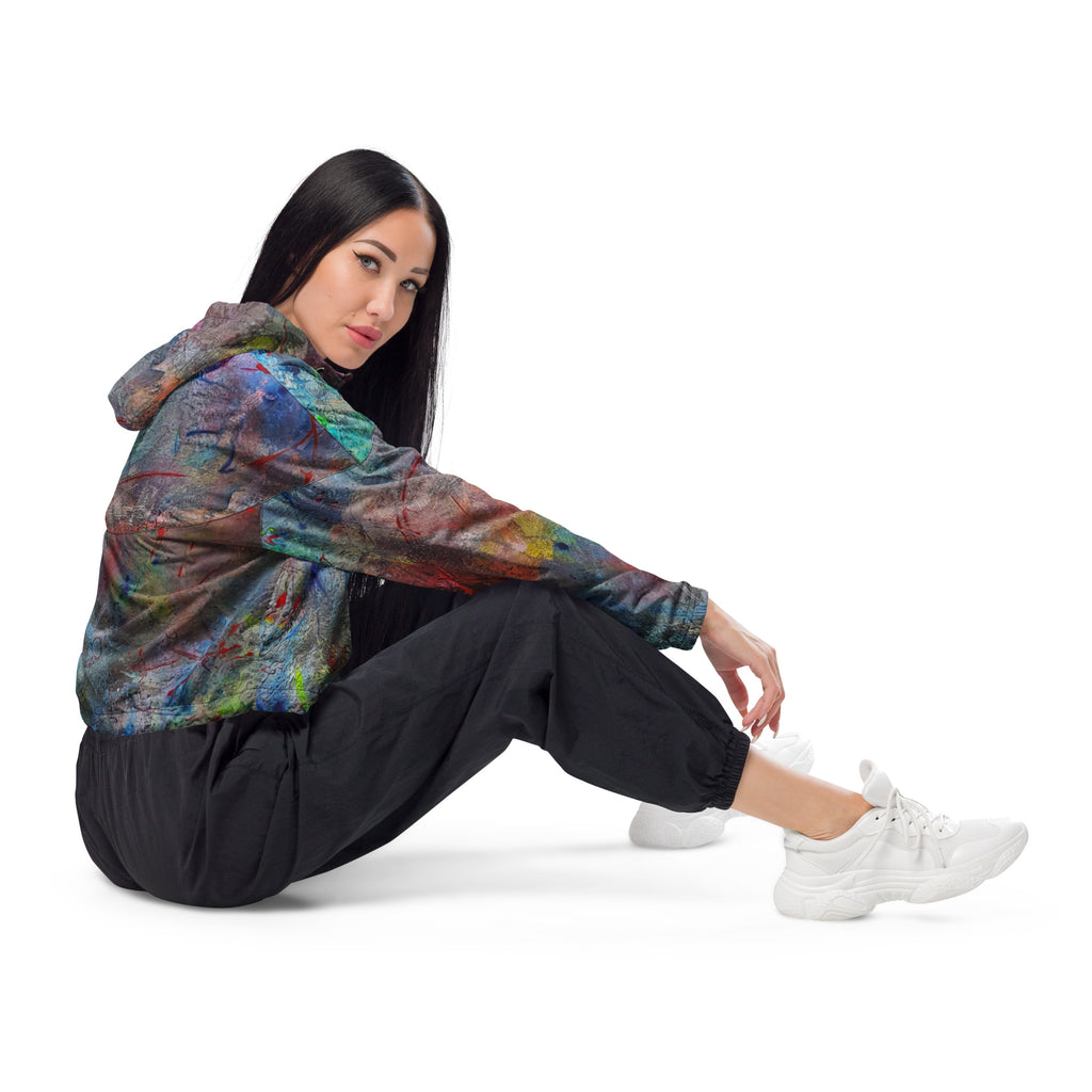 Color contact cropped windbreaker