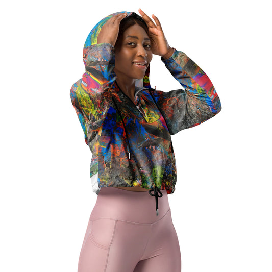 Neón cropped windbreaker