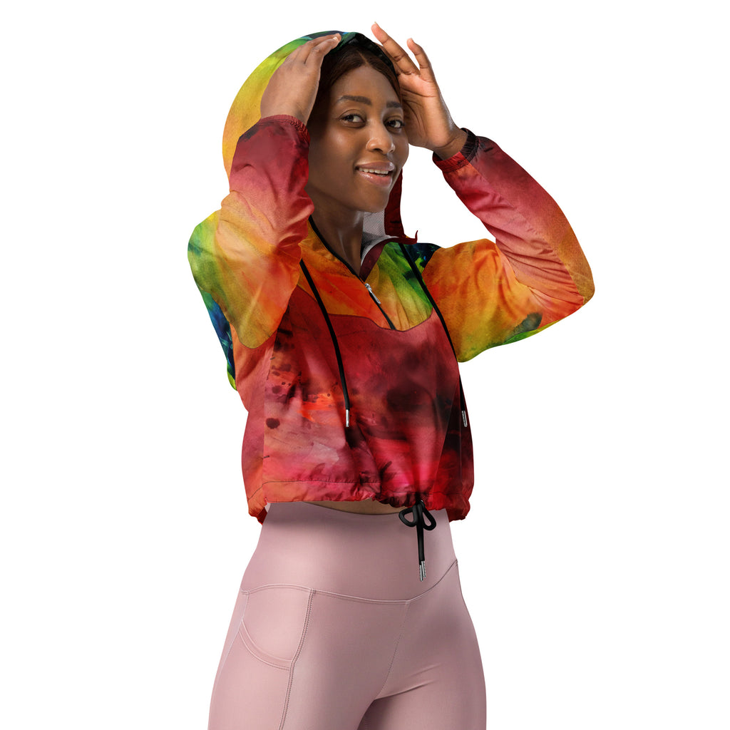 Ink soul cropped windbreaker