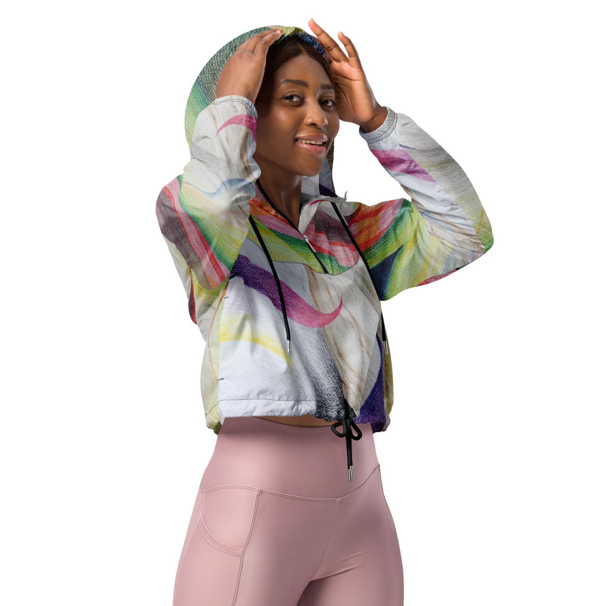 Color contact cropped windbreaker