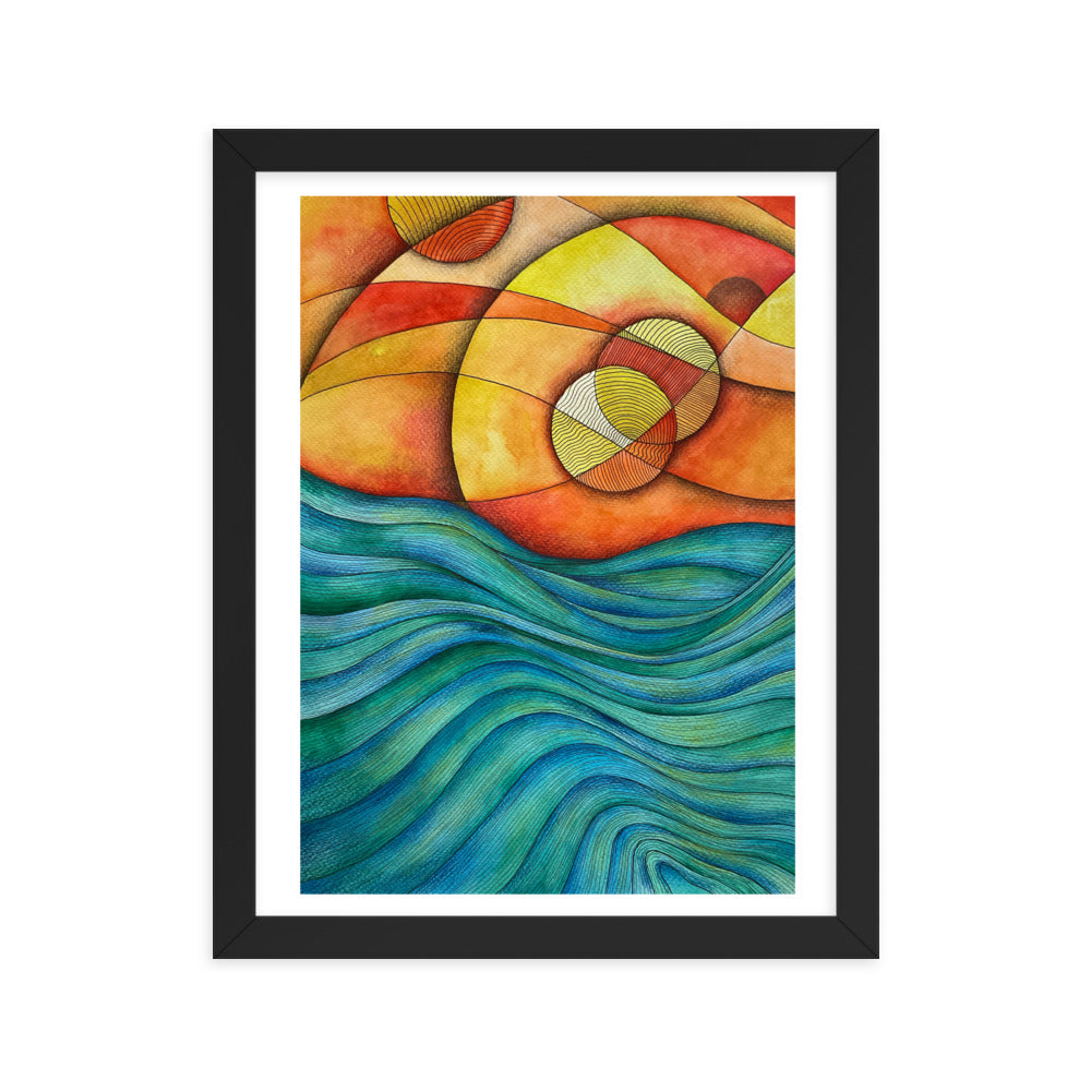 Sunset Framed poster