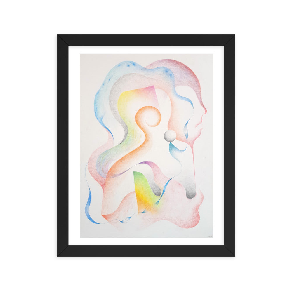 Silueta del ser Framed poster