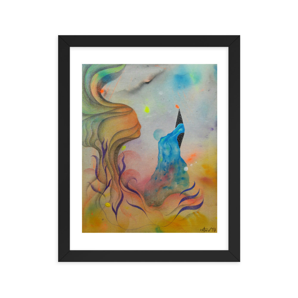 Cosmic teapot Framed poster