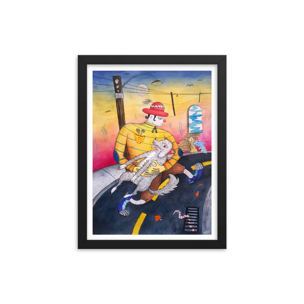 Run Framed poster