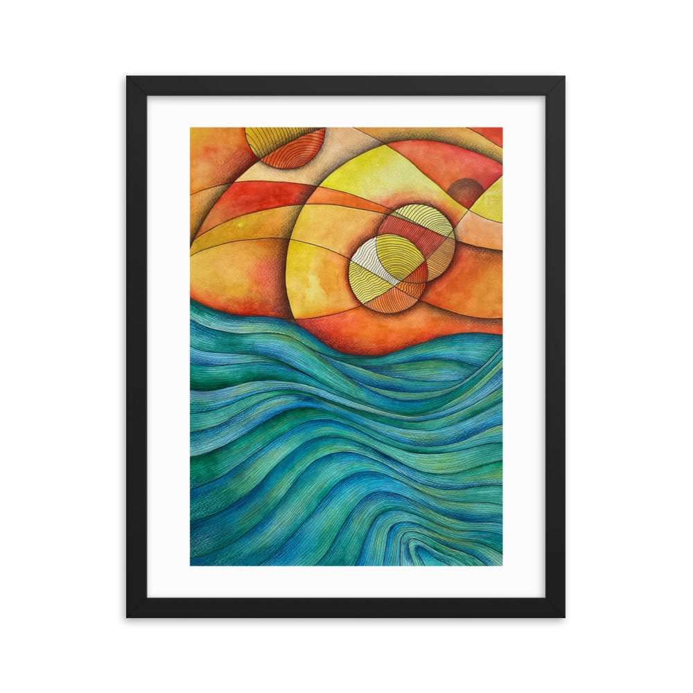 Sunset Framed poster