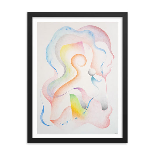 Silueta del ser Framed poster