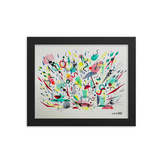 Kitchen rain Framed poster