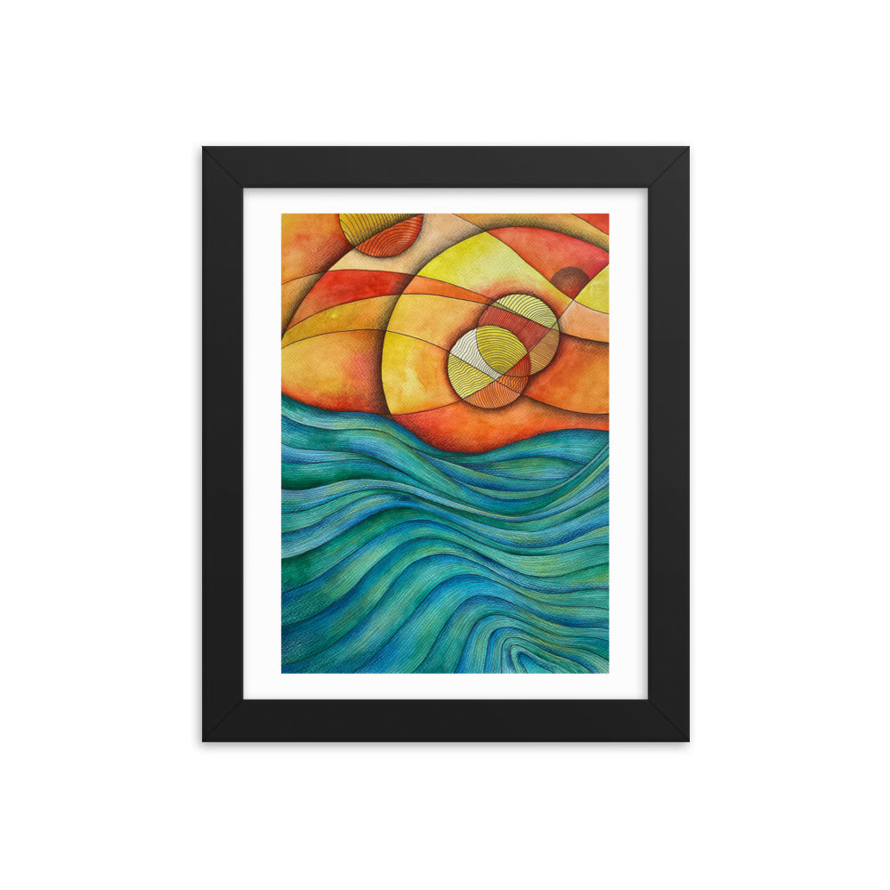 Sunset Framed poster