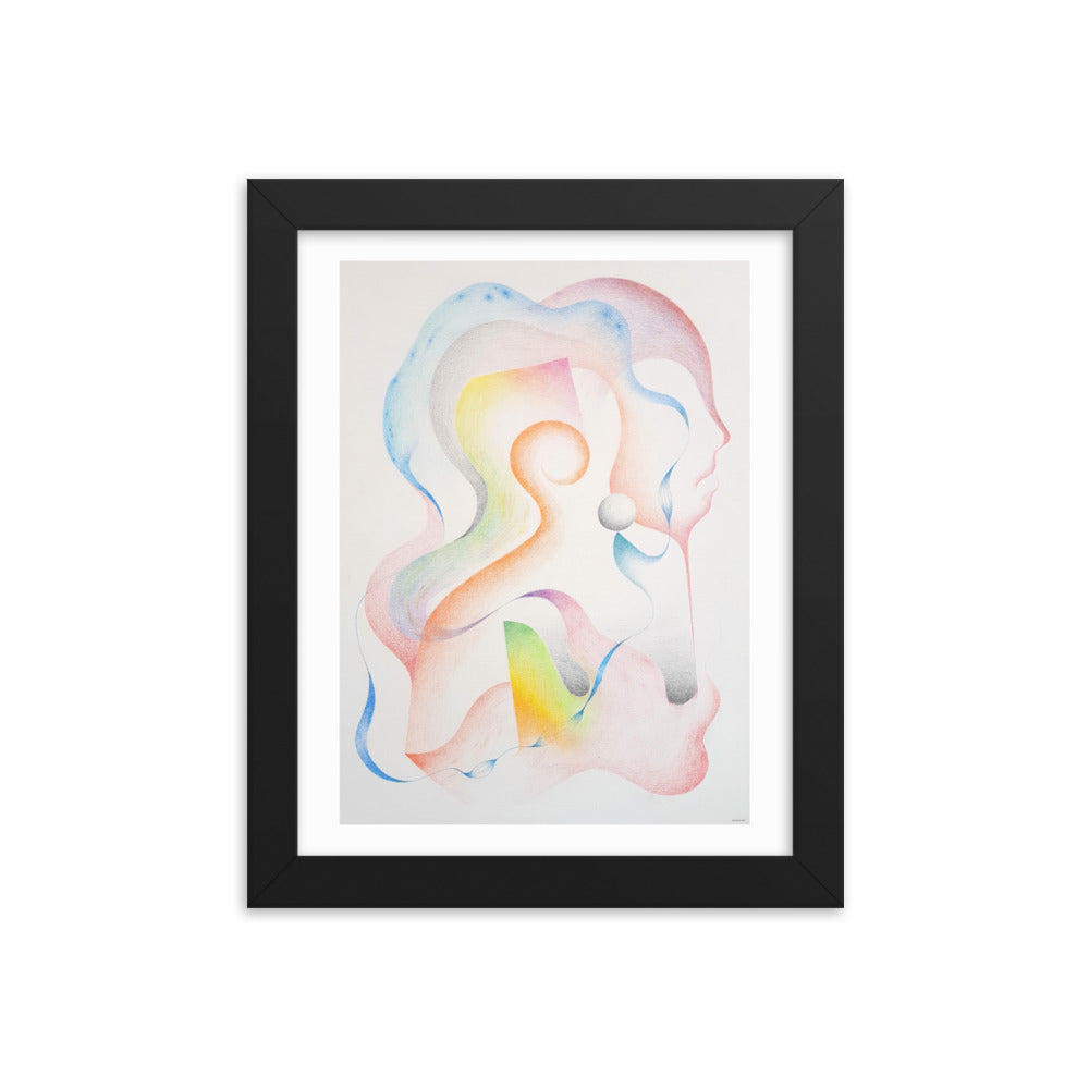 Silueta del ser Framed poster