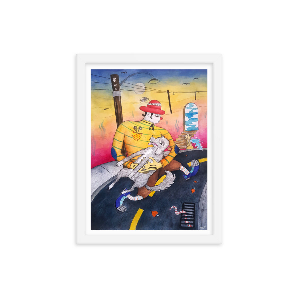 Run Framed poster