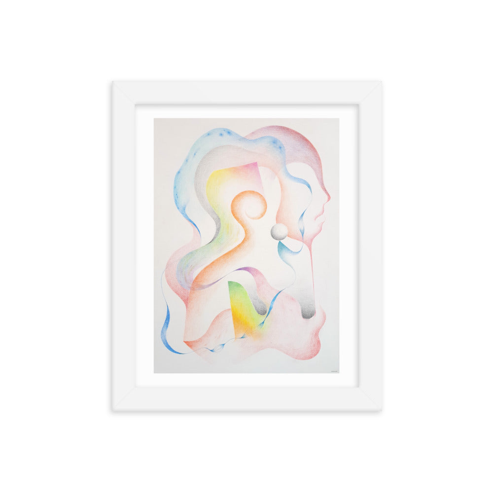 Silueta del ser Framed poster