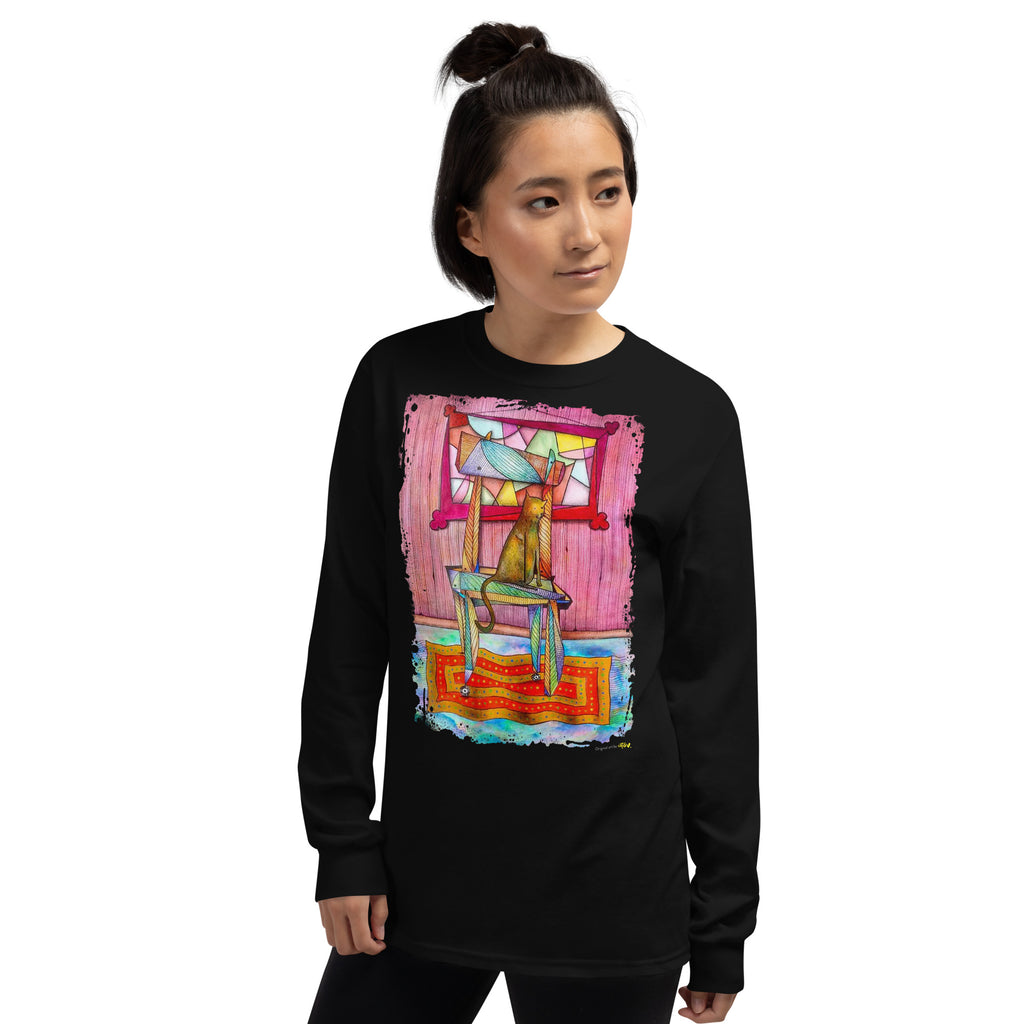 Cat on chair Long Sleeve Shirt