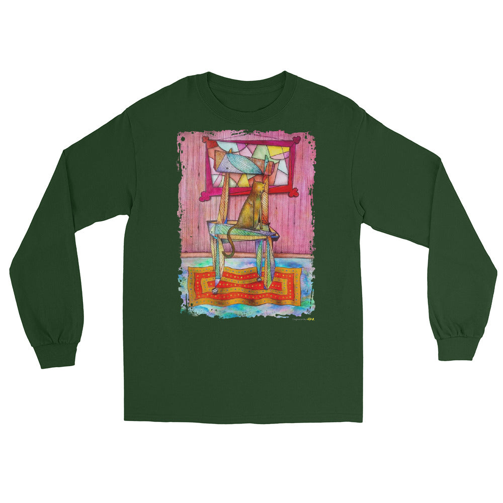 Cat on chair Long Sleeve Shirt