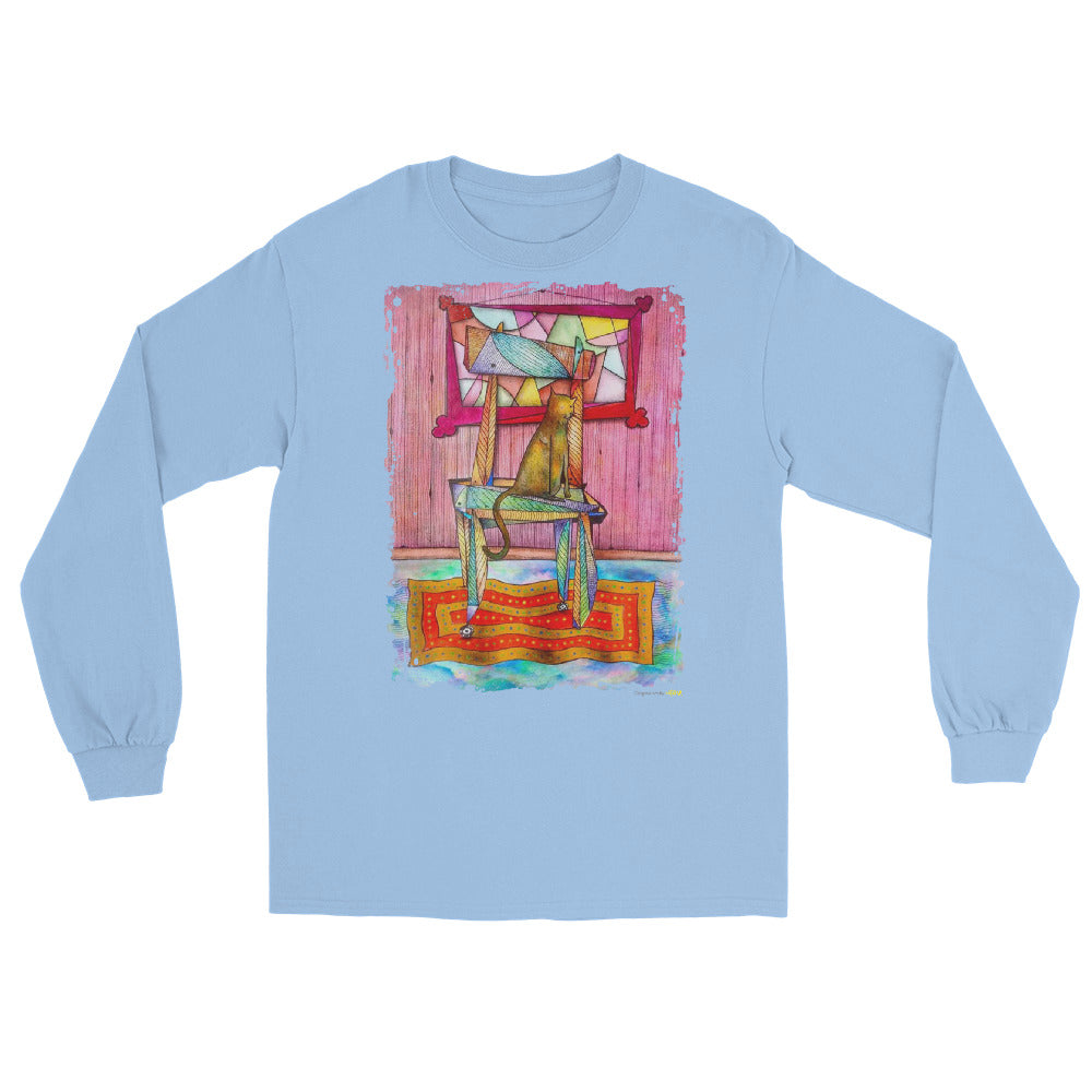 Cat on chair Long Sleeve Shirt